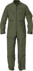 Flight Suit: Size 52 Long, Nomex Green, Zipper Closure, 6 Pocket