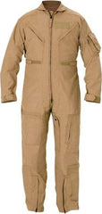 PROPPER - Size 52 Long, Tan, Zipper Front, Flame Resistant Coveralls - Nomex, Open Wrists and Ankles, 6 Pockets - Benchmark Tooling