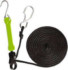 The Perfect Bungee - Light Duty Tie Down with Triangulated Galvanized S Hook - 144" OAL, Safety Green - Benchmark Tooling