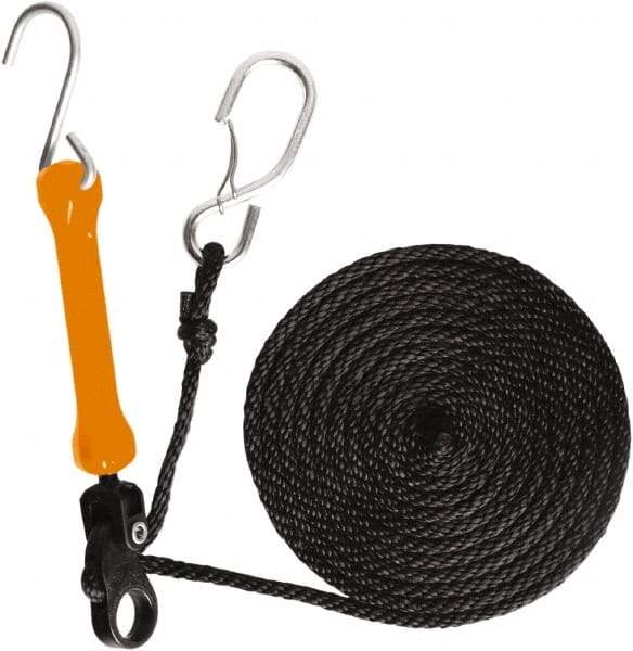 The Perfect Bungee - Light Duty Tie Down with Triangulated Galvanized S Hook - 144" OAL, Safety Orange - Benchmark Tooling
