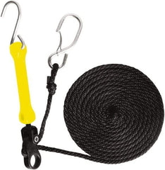 The Perfect Bungee - Light Duty Tie Down with Triangulated Galvanized S Hook - 144" OAL, Yellow - Benchmark Tooling
