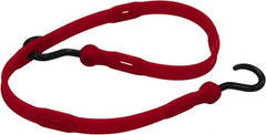 The Perfect Bungee - Adjustable Bungee Strap with Molded Nylon Hook End - 36" OAL, Red - Benchmark Tooling