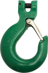 Campbell - 5/8" Chain Diam, 100 Chain Grade Clevis Hook - 22,600 Lb Capacity, 47/64" ID, 47/64" Pin Diam, 2-5/64" Hook Throat - Benchmark Tooling