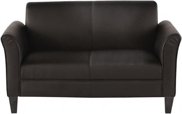 ALERA - Black Leather Guest Sofa - 55-1/2" Wide x 32" High - Benchmark Tooling