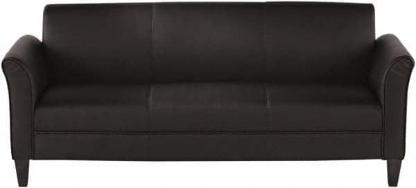 ALERA - Black Leather Guest Sofa - 77" Wide x 32" High - Benchmark Tooling