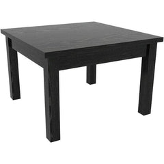 ALERA - 20" Long x 23.63" Wide x 20.38" High Stationary Reception Table - 1" Thick, Black, Wood Grain Laminate - Benchmark Tooling