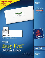 Label Maker Label: White, Paper, 4″ OAL, 4″ OAW, 1,400 per Roll, 1 Roll Use with Dot Matrix Printers