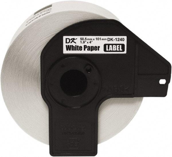 Brother - 4" Wide x 4" Long, White Paper Shipping Label - For Label Maker - Benchmark Tooling