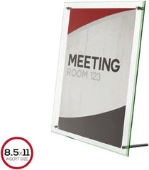 Deflect-o - 11" Wide x 8-1/2" High Sign Compatiblity, Acrylic Sign Holder - Clear, 8-1/2" Holder Height - Benchmark Tooling