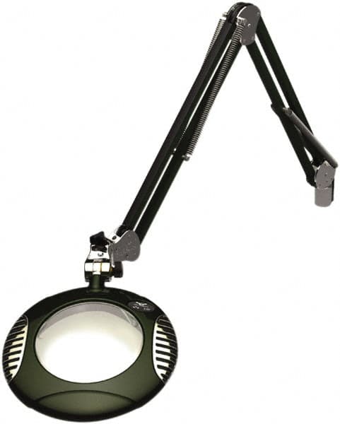 O.C. White - 43 Inch, Spring Suspension, Clamp on, LED, Racing Green, Magnifying Task Light - 8 Watt, 7.5 and 15 Volt, 2x Magnification, 6 Inch Long - Benchmark Tooling