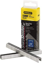 Stanley Bostitch - 0.38" Leg Length, Steel Staple Gun Staples - 80 Sheet Capacity, For Use with Stanley TR150 - Benchmark Tooling