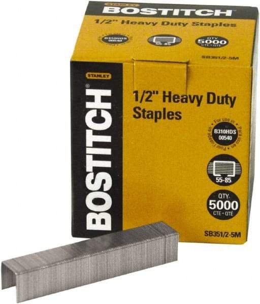 Stanley Bostitch - 1/2" Leg Length, Steel Heavy Duty Stapler Staples - 120 Sheet Capacity, For Use with Bostitchs 00540, B310HDS & 03201 & Most Heavy-Duty Staplers - Benchmark Tooling