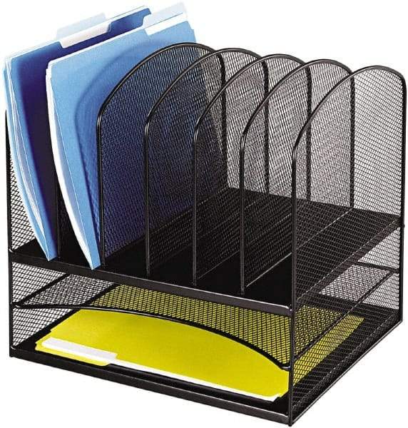 Safco - Black Combination File Sorter - Steel, Mesh - Benchmark Tooling