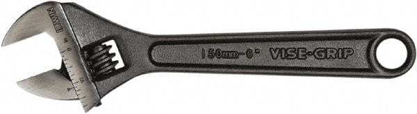 Irwin - 1" Jaw Capacity, 6" Standard Adjustable Wrench - Chrome Vanadium Steel, Black Finish - Benchmark Tooling