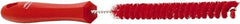 Vikan - 0.6" Diam Polyester Pipe Brush - 12.2" OAL, Stainless Steel Handle - Benchmark Tooling