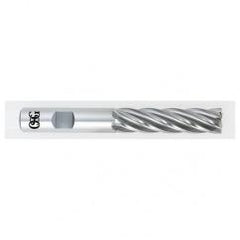 2 Dia. x 9-3/4 Overall Length 6-Flute Square End HSS-CO SE End Mill-Round Shank-Center Cutting-Uncoated - Benchmark Tooling