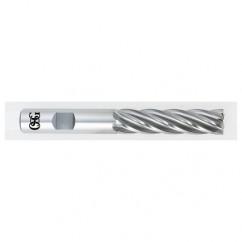 1 Dia. x 6-1/2 Overall Length 4-Flute Square End HSS-CO SE End Mill-Round Shank-Center Cutting-TiCN - Benchmark Tooling