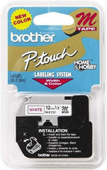 Brother - 1/2" Wide, White Tape Cassette - For Label Maker - Benchmark Tooling