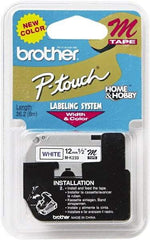 Brother - 1/2" Wide, White Tape Cassette - For Label Maker - Benchmark Tooling