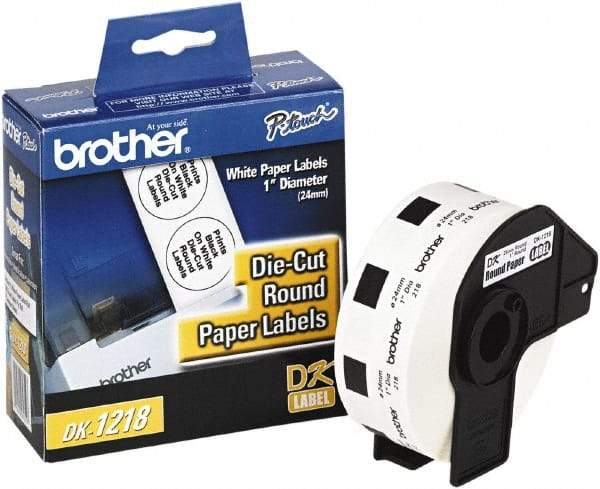 Brother - 15/16" Wide x 1" Long, White Paper Multi-Purpose Label - For Label Maker - Benchmark Tooling