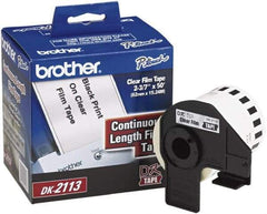 Brother - 2-7/16" Wide x 600" Long, Clear Film Tape Cassette - For Label Maker - Benchmark Tooling