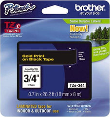 Brother - 3/4" Wide, Black Tape Cassette - For Label Maker - Benchmark Tooling