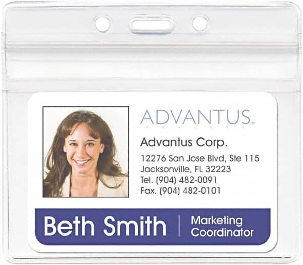 ADVANTUS - Clip-On Badge Holder - Clear - Benchmark Tooling