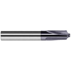 Corner Rounding End Mill: 0.02″ Radius, 0.125″ Diam, 3 Flutes, Solid Carbide 1.5″ OAL, 1″ Shank Dia, AlTiN Finish, Single End