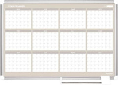 MasterVision - 36" High x 48" Wide Magnetic Dry Erase Calendar - Steel - Benchmark Tooling