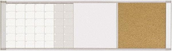 MasterVision - 18" High x 48" Wide Combination, Bulletin/Magnetic Dry Erase - Steel - Benchmark Tooling