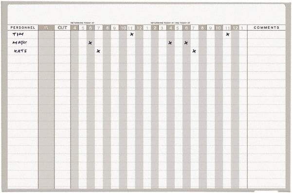 MasterVision - 36" High x 24" Wide Magnetic Dry Erase In/Out - Steel - Benchmark Tooling