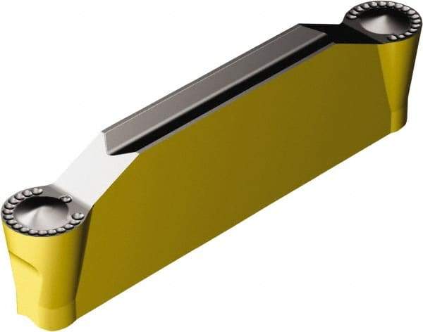 Sandvik Coromant - H2N123x2 RM 4.75mm Cutting Width Carbide Grooving Insert - 22.9mm Max Depth of Cut, Neutral, 2.38mm Corner Radius, TiCN/Al2O3/TiN Finish - Benchmark Tooling