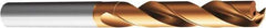 Sandvik Coromant - 23/64" 144° Spiral Flute Solid Carbide Screw Machine Drill Bit - Multilayer TiAlN Finish, Right Hand Cut, 1.811" Flute Length, 3.5039" OAL, Split Point, Straight Shank, Through Coolant - Benchmark Tooling