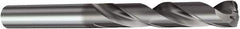 Sandvik Coromant - 6.1mm 140° Spiral Flute Solid Carbide Screw Machine Drill Bit - TiAlN Finish, Right Hand Cut, 1.3386" Flute Length, 3.1102" OAL, Split Point, Straight Shank, Through Coolant - Benchmark Tooling