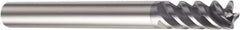 Sandvik Coromant - 8mm, 19mm LOC, 8mm Shank Diam, 80mm OAL, 4 Flute, Solid Carbide Square End Mill - Single End, TiAlN Finish, Spiral Flute, 50° Helix, Centercutting, Right Hand Cut, Right Hand Flute, Series CoroMill Plura - Benchmark Tooling