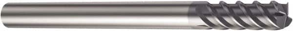 Sandvik Coromant - 4 Flute Solid Carbide Roughing & Finishing Corner Radius End Mill - TiAlN Finish, 0.7874" Shank Diam, Straight Shank, 50° Helix, Non-Centercutting - Benchmark Tooling