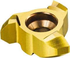 Sandvik Coromant - 327-CH Grade 1025 Carbide Chamfer Milling Tip Insert - TiCN/TiN Finish, 3 Flutes, 11.7mm Cutting Diam, 1/32" Depth of Cut, 3.5mm Extension, 0° Helix - Benchmark Tooling