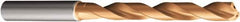 Sandvik Coromant - 15.8mm, 140° Point, Solid Carbide Taper Length Drill Bit - TiAlN Finish, 133mm Flute Length, 182mm OAL, Series CoroDrill 860 - Benchmark Tooling
