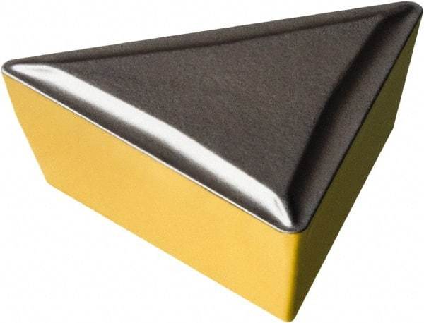 Sandvik Coromant - TPMR221 53 Grade 4325 Carbide Turning Insert - TiCN/Al2O3/TiN Finish, 60° Triangle, 1/4" Inscr Circle, 1/8" Thick, 1/64" Corner Radius - Benchmark Tooling