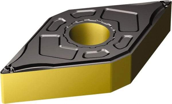 Sandvik Coromant - DNMG331 LC Grade 1515 Carbide Turning Insert - TiCN/AI2O3/TiN Finish, 55° Diamond, 3/8" Inscr Circle, 3/16" Thick, 1/64" Corner Radius - Benchmark Tooling