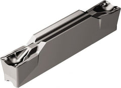 Sandvik Coromant - H2N123x2 TF Grade 1105, 4mm Cutting Width Carbide Grooving Insert - 23.3mm Max Depth of Cut, Neutral, 0.4mm Corner Radius, TiAlN Finish - Benchmark Tooling