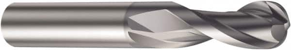 Sandvik Coromant - 1mm Diam, 3mm LOC, Solid Carbide Ball End Mill - AlCrN Finish, 38mm OAL, 3mm Shank Diam, Ball Flute - Benchmark Tooling