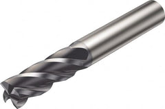 Sandvik Coromant - 3mm, 4 Flute, Solid Carbide, Corner Radius End Mill - 57mm OAL, 38° Helix, Right Hand Flute, 7mm LOC, Right Hand Cut - Benchmark Tooling