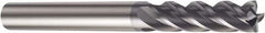 Sandvik Coromant - 16mm, 60mm LOC, 16mm Shank Diam, 124mm OAL, 4 Flute, Solid Carbide Square End Mill - Single End, TiAlN Finish, Spiral Flute, 37° Helix, Centercutting, Right Hand Cut, Right Hand Flute, Series CoroMill Plura - Benchmark Tooling