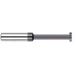 Harvey Tool - 1/2" Cut Diam, 1/8" Cut Width, 1/2" Shank, Straight-Tooth Woodruff Keyseat Cutter - Exact Industrial Supply