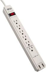 Tripp-Lite - 6 Outlets, 120 VAC15 Amps, 6' Cord, Power Outlet Strip - Floor, Keyhole Mount, 5-15 NEMA Configuration, 13" Strip - Benchmark Tooling