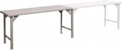 Little Giant - 72 Wide x 30" Deep x 36" High, 12 Gauge Steel Production Table - Fixed Legs, Gray - Benchmark Tooling