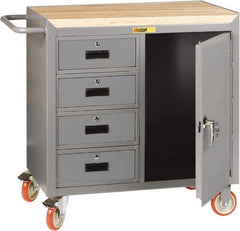 Little Giant - Mobile Service Bench - Steel, Gray, 41-1/2" Long x 26" Deep x 38" High - Benchmark Tooling