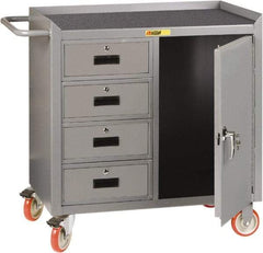 Little Giant - Mobile Service Bench - Steel, Gray, 41-1/2" Long x 26" Deep x 38" High - Benchmark Tooling