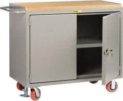 Little Giant - Mobile Service Bench - Steel, Gray, 53-1/2" Long x 26" Deep x 43" High - Benchmark Tooling